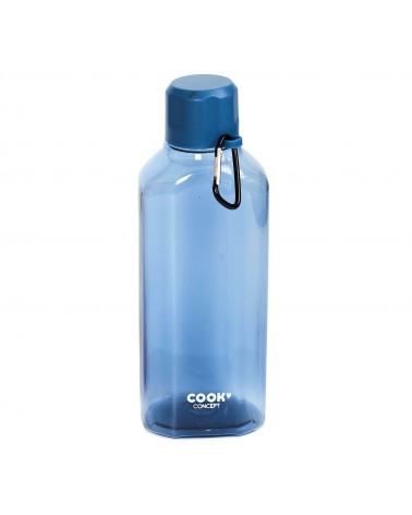 Butelka do wody z karabińczykiem          niebieska